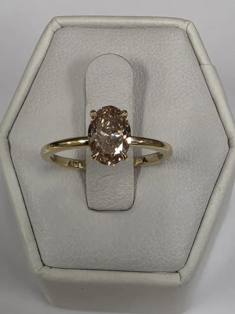 GIA 0.96ct. Champagne Diamond Solitaire Ring in Yellow Gold